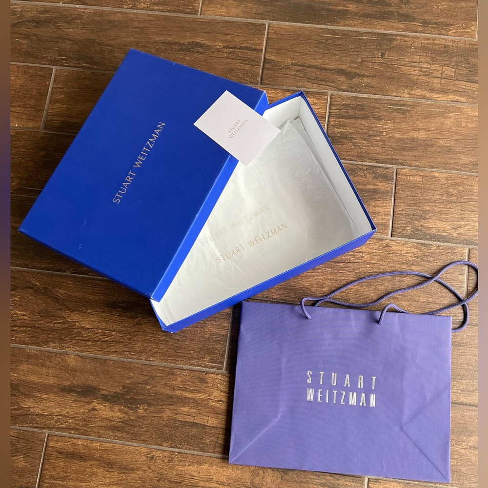 Authentic Large Stuart Weitzman Shoes Box and Shopping Bag
